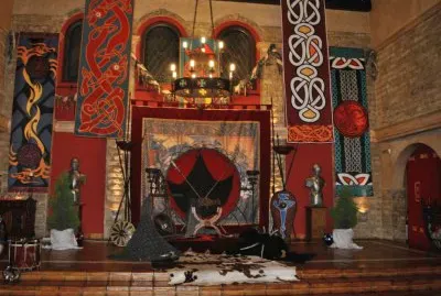 Interior de casa medieval