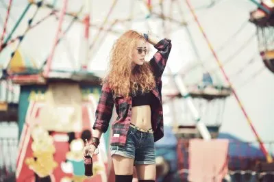 en la feria con amigas