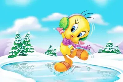 Piolin en la nieve