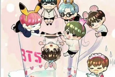 BTS kpop chibi k-pop fanart jigsaw puzzle