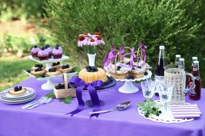 Pretty Purple Blackberry Treat Table