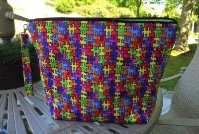 פאזל של Colorful Tote Bag with Puzzle Pieces