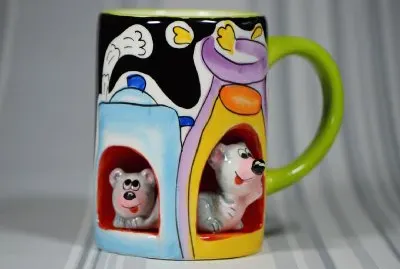 Taza- Ratones, Porcelana. jigsaw puzzle