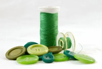 Botones de Costura- Material,Verde.