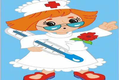 Enfermera- Dibujo,Hospital.