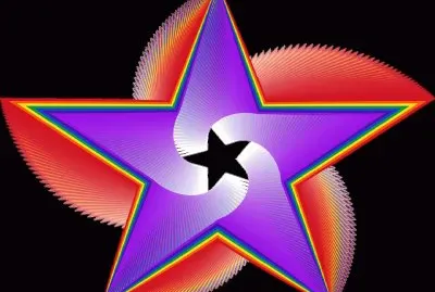 פאזל של CromÃ¡tico- arco iris estrellas.