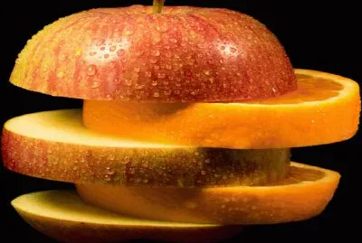 Manzana-Naranja-Cortadas