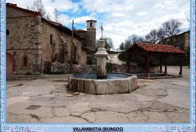 VILLAMBISTIA (BURGOS)  FUENTE, LAVADERO E IGLESIA