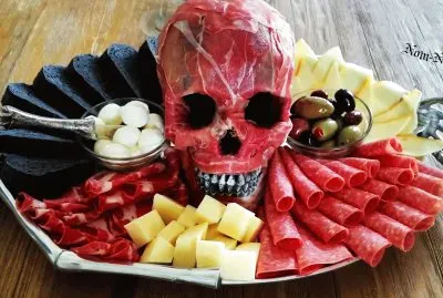 Creepy Skull Antipasto Platter