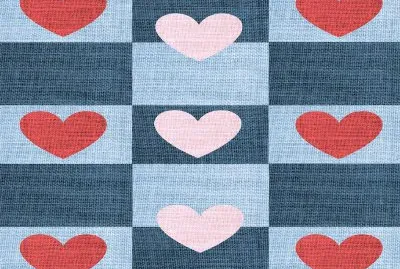 Tela- Corazones- DiseÃ±o.