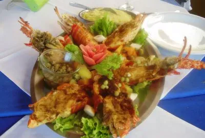 almoÃ§o com lagostas