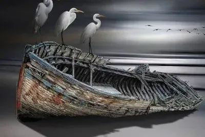 פאזל של beached boat