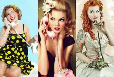 Retro Phone Chat Girls