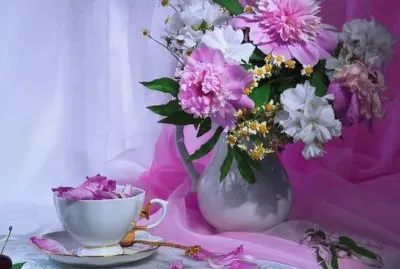 פאזל של Beautiful Spring Peonies-Still Life