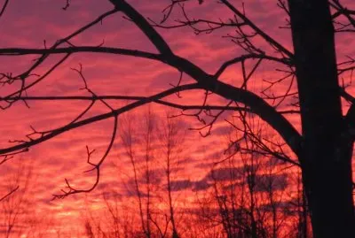 Colourful winter sunrise
