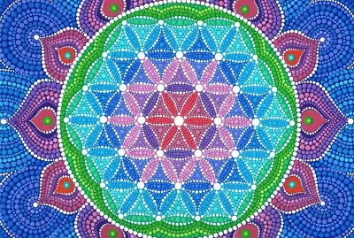 å™´å¡—å½©è‰²æ›¼é™€ç¾…è—è¡“å“