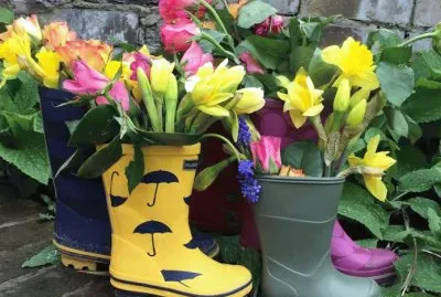 Clever Rain Boot Planters