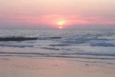 Coucher de soleil au TrÃ©port Normandie
