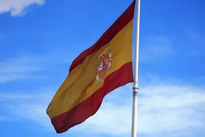 Bandera de EspaÃ±a en Madrid.
