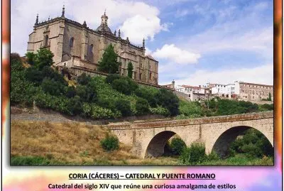 CORIA (CÃCERES) â€“ CATEDRAL Y PUENTE ROMANO jigsaw puzzle