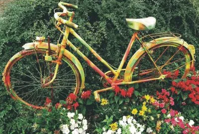 Bicycles with flowers
