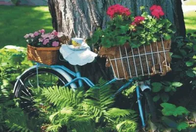 Bicycles with flowers