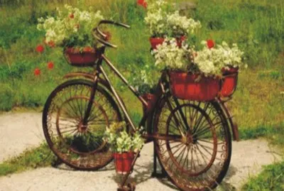 פאזל של Bicycles with flowers