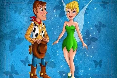 woody y tinkerbell