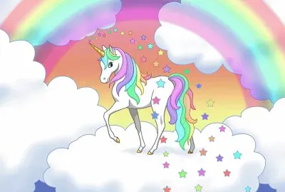 unicorn clouds sprinkiles rainbow