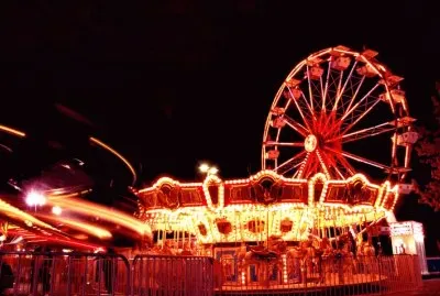 Carnival scene at a county fair