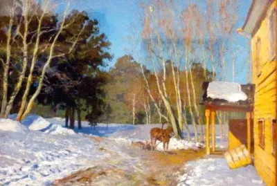 fin d 'hiver en Russie