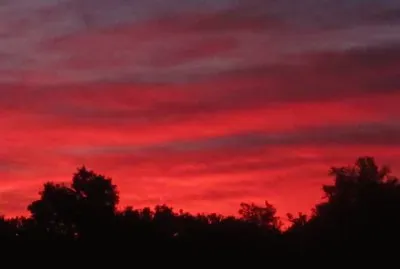 Fiery sunrise