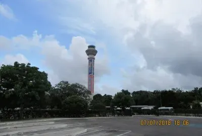 Faro en Puerto JuÃ¡rez, Quintana Roo.