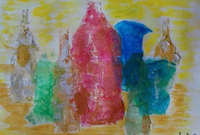 coloured bottles