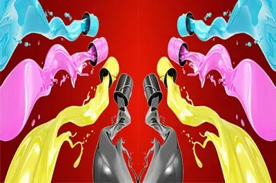 ç´…åº•å½©è‰²èƒŒæ™¯é¡å°„