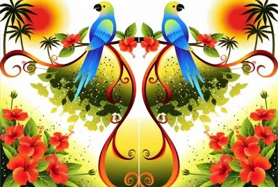 é¸šéµ¡èˆ‡èŠ±å°ç¨±åœ–