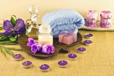 Tea Lights and Roses Spa Display jigsaw puzzle