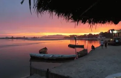 Por do sol.