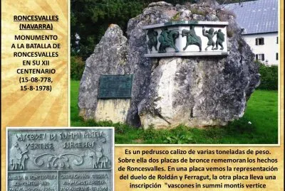RONCESVALLES (NAVARRA)  MONUMENTO A LA BATALLA