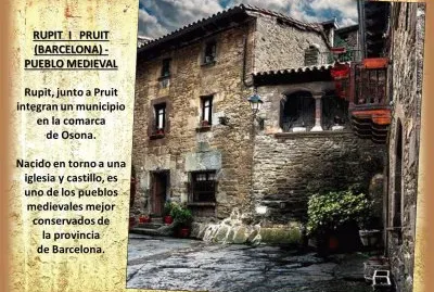 פאזל של RUPIT  I   PRUIT   (BARCELONA) -  PUEBLO MEDIEVAL
