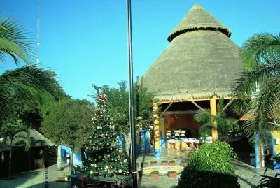 Palapa en Playa del Carmen, Quintana Roo.