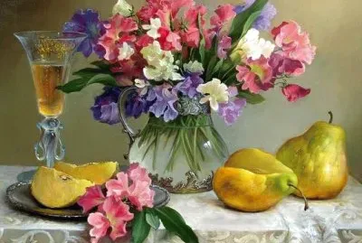 fiori e pere jigsaw puzzle