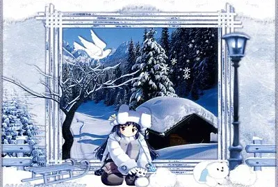 Fillette dans la neige