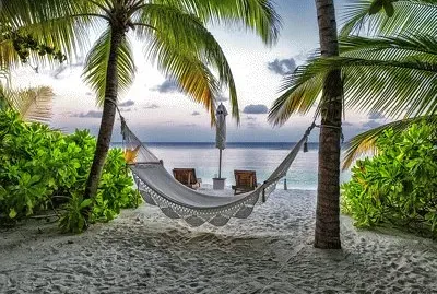 Hamac en bord de plage