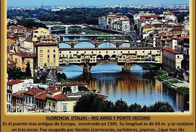 FLORENCIA  (ITALIA) â€“ RIO ARNO Y PONTE VECCHIO