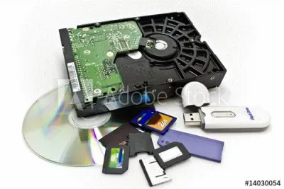 Diversos medios de almacenamiento digital jigsaw puzzle