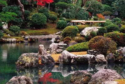 Kyoto, Japan Tenryuji temple garden