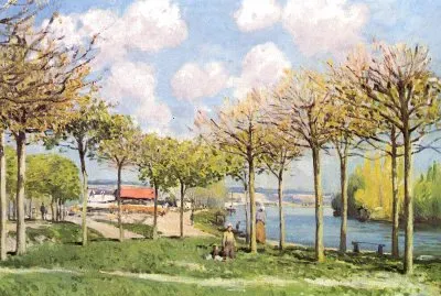 Sisley bateaux sur la Seine