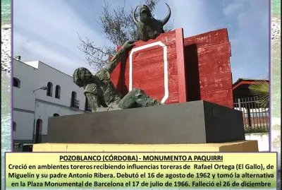 POZOBLANCO (CÃ“RDOBA) - MONUMENTO A PAQUIRRI