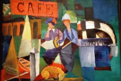 פאזל של August Macke le cafÃ© sur le lac